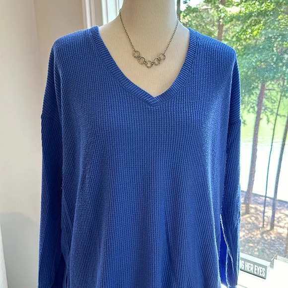 Super Comfy P.J. Salvage Waffle Knit Pajama Short Set, Size Medium - Picture 2 of 9